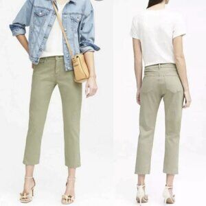 Banana Republic Girlfriend Fit Crop Denim Pant Business Casual Size 26P